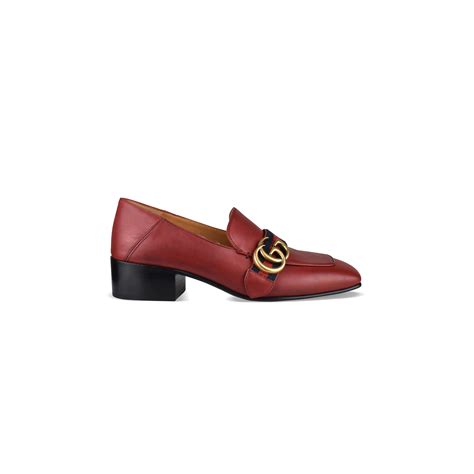 all red gucci loafers|Gucci loafers with red stripe.